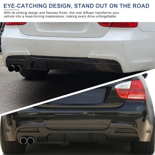 Rear Diffuser for 2005-2012 3 Series E91 E92 E93 Single Side Double Outlet E90