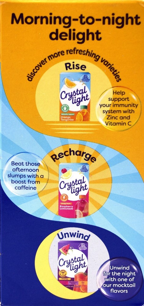 6 10-Packet Boxes Crystal Light Energy Boost Classic Lemonade Drink Mix