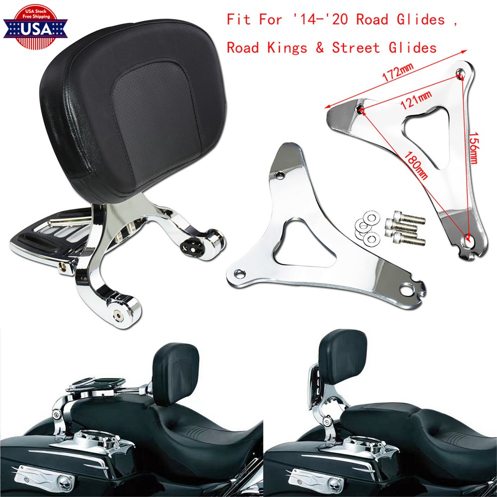 Multi Purpose Driver Passenger Backrest Rack Fit For Harley Road Glide 2014-2020