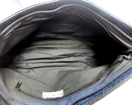 Vintage Via Moda Patchwork Black Purse Handbag