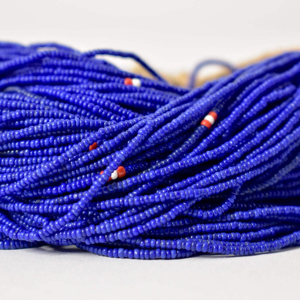Baule Tamba Blue Seed Bead Necklace