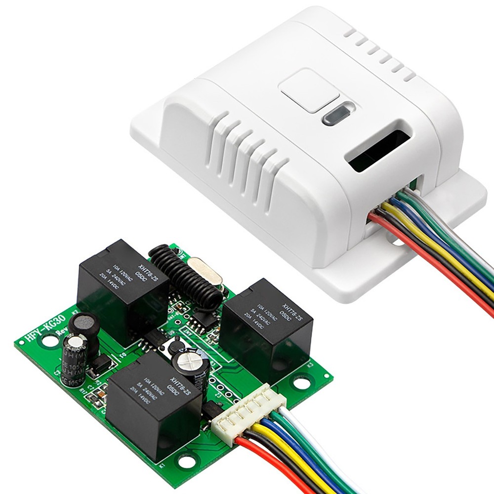 New DC12V 433MHz Relay Receiver Module 3CH ABS Wireless Remote Control Switch
