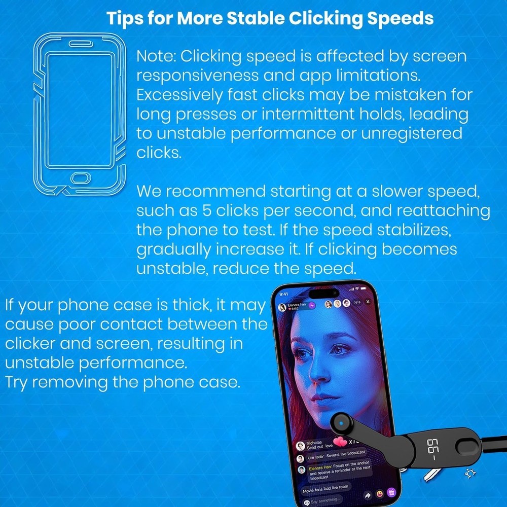 Auto Clicker Smart Tapper para iPhone, iPad, Android,etc, TikTok