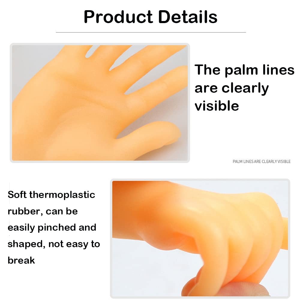 30 Pcs Tiny Finger Hands Mini Rubber Puppets, Miniature miniature