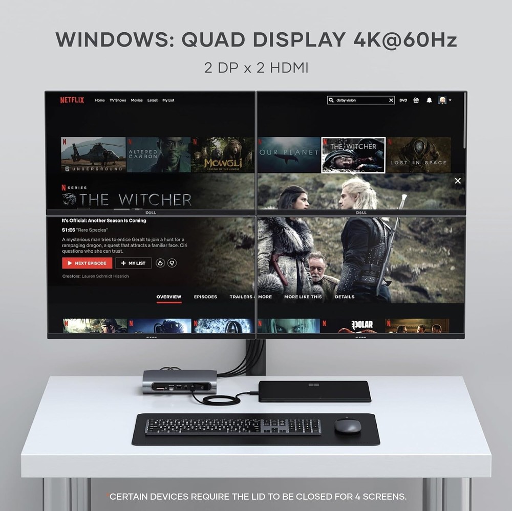 Satechi Thunderbolt 4 USB C Docking Station Multiport New!!!