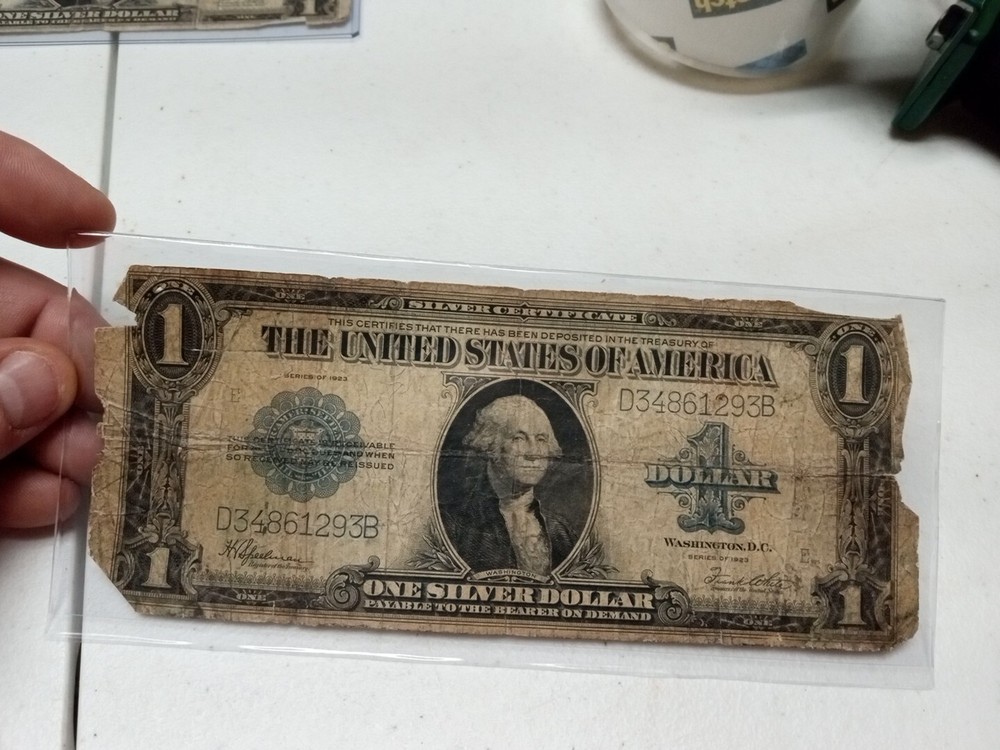 1923 $1 Silver Certificate "Horse Blanket" Blue Seal  #3