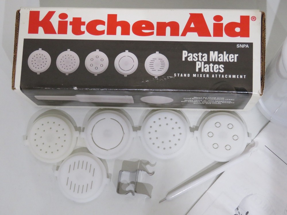 Kitchen Aid Pasta Maker Plates w/ Storage Stomper Model SNPA w/ Original Box