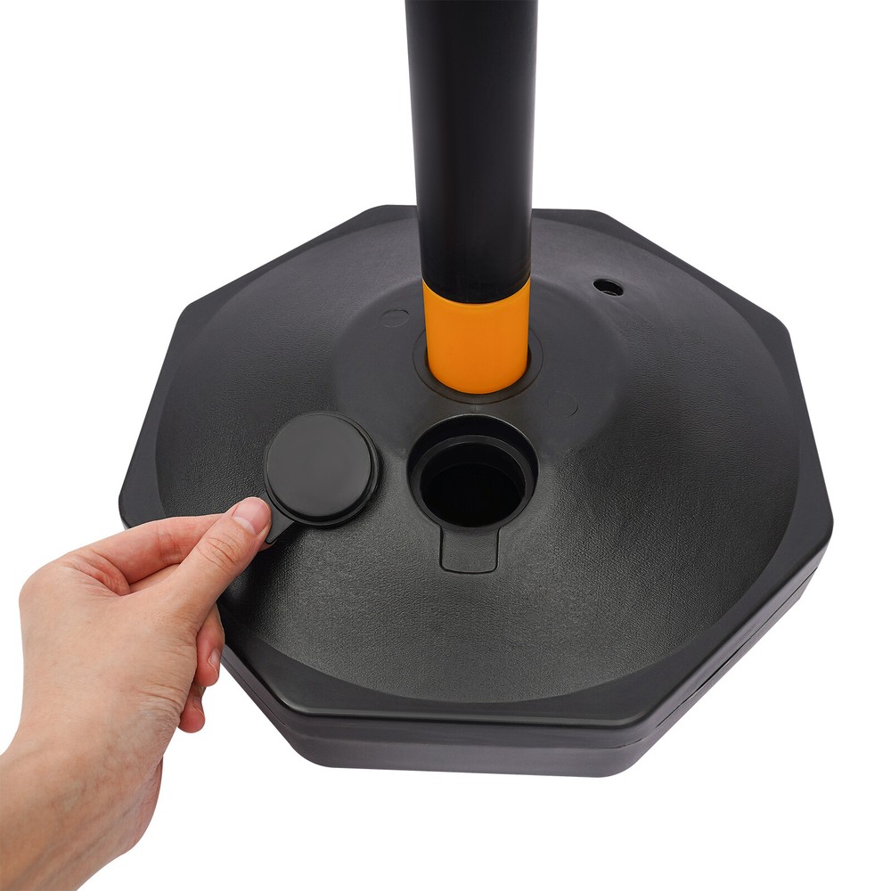 6 Pack Traffic Cones Adjustable Delineator Post Portable Parking Pole W/ Chains
