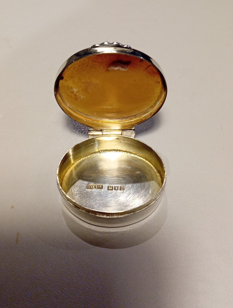 Solid Silver Edwardian Snuff Box Full Hallmarks