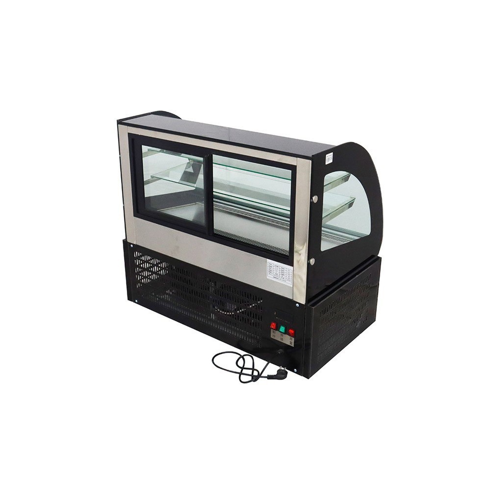 220V 3 Layers White LED Lighting Refrigerated Cake Display Cabinet Showcase