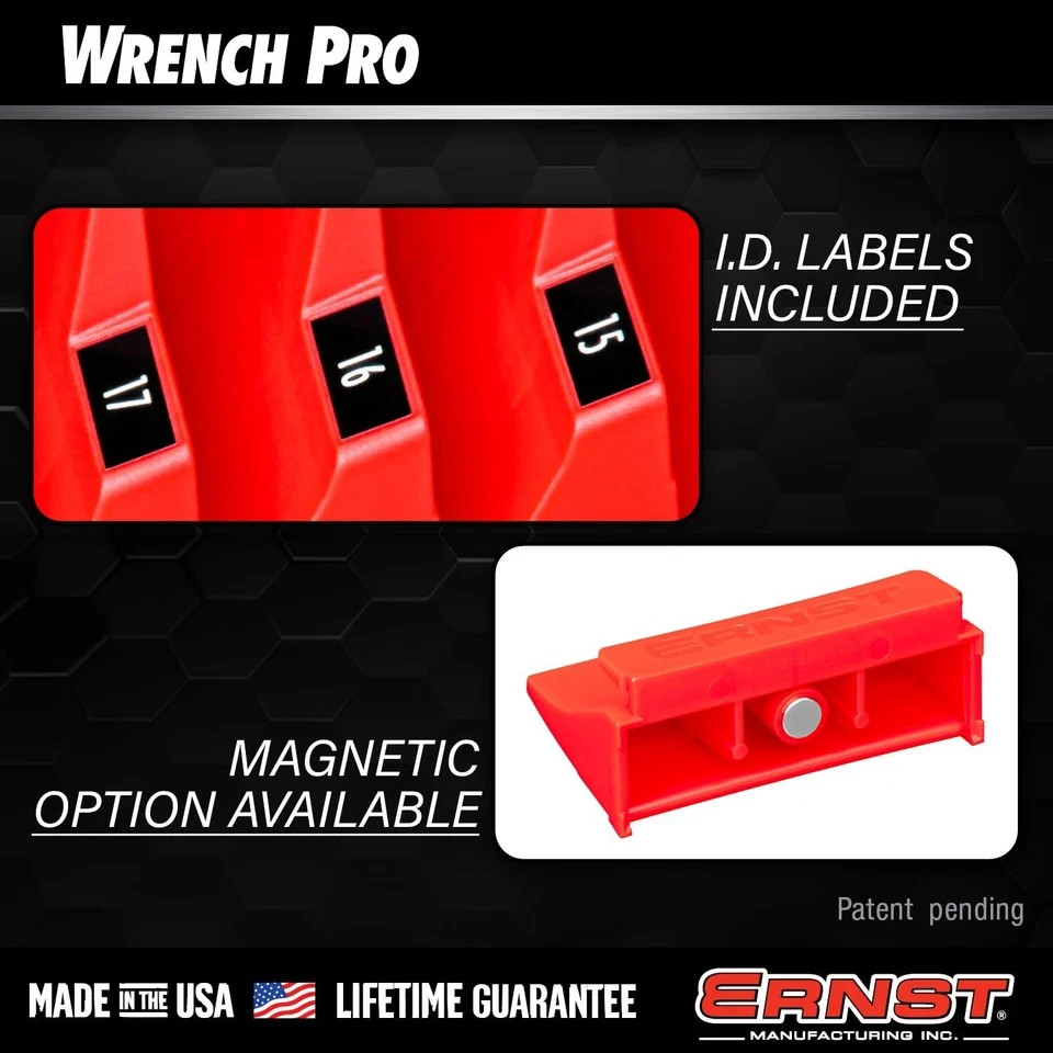 Ernst Magnetic Wrench Pro - Modular Toolbox Wrench Organizer 5403M