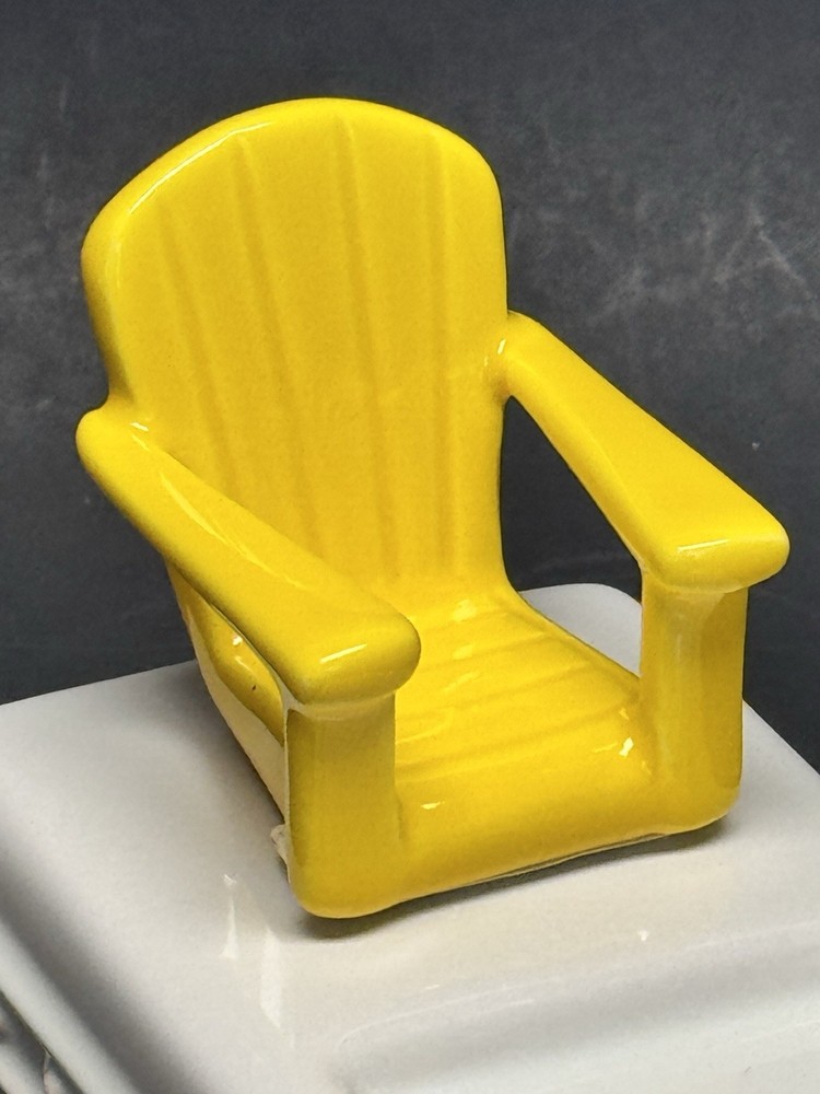 Nora Fleming Chillin Yellow Adirondack Chair Retired A200 Spring Beach Easter