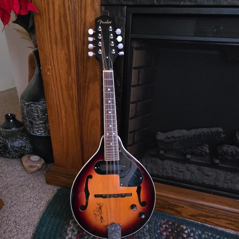 Fender A Style Mandolin Sunburst 8-String Right Handed Signed Adjustable Bridge