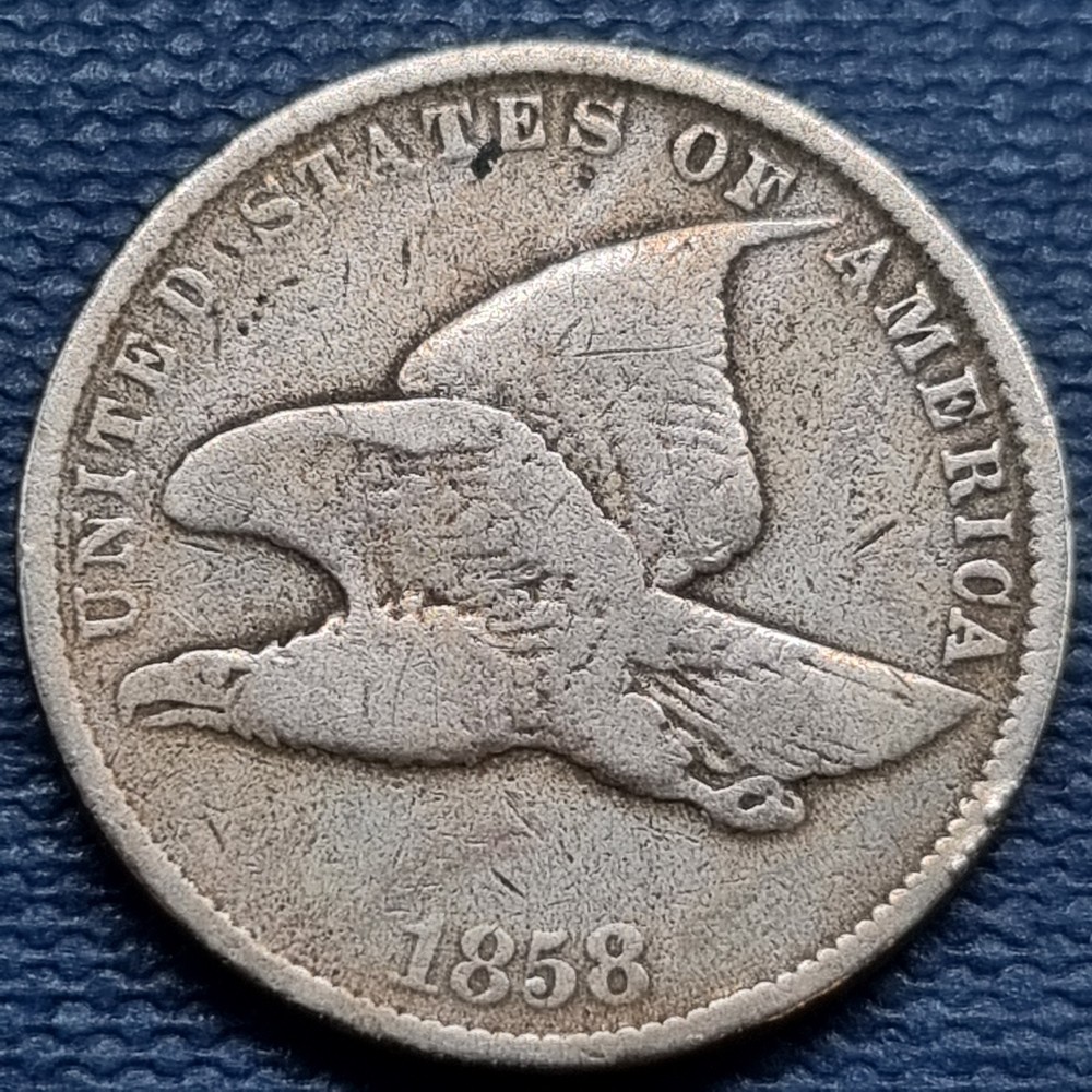 1858 Flying Eagle Cent 1c Penny Better Grade #92643