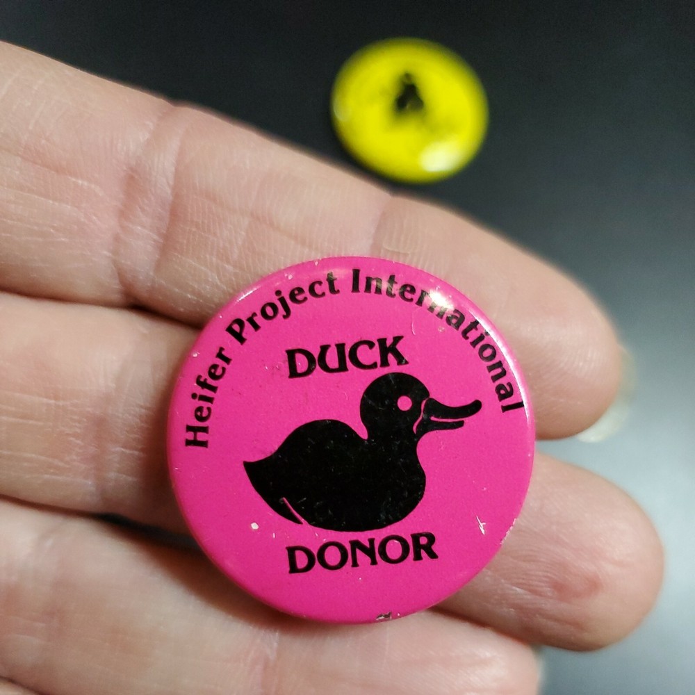 Heifer Project International Pins Chick, Duck, steer