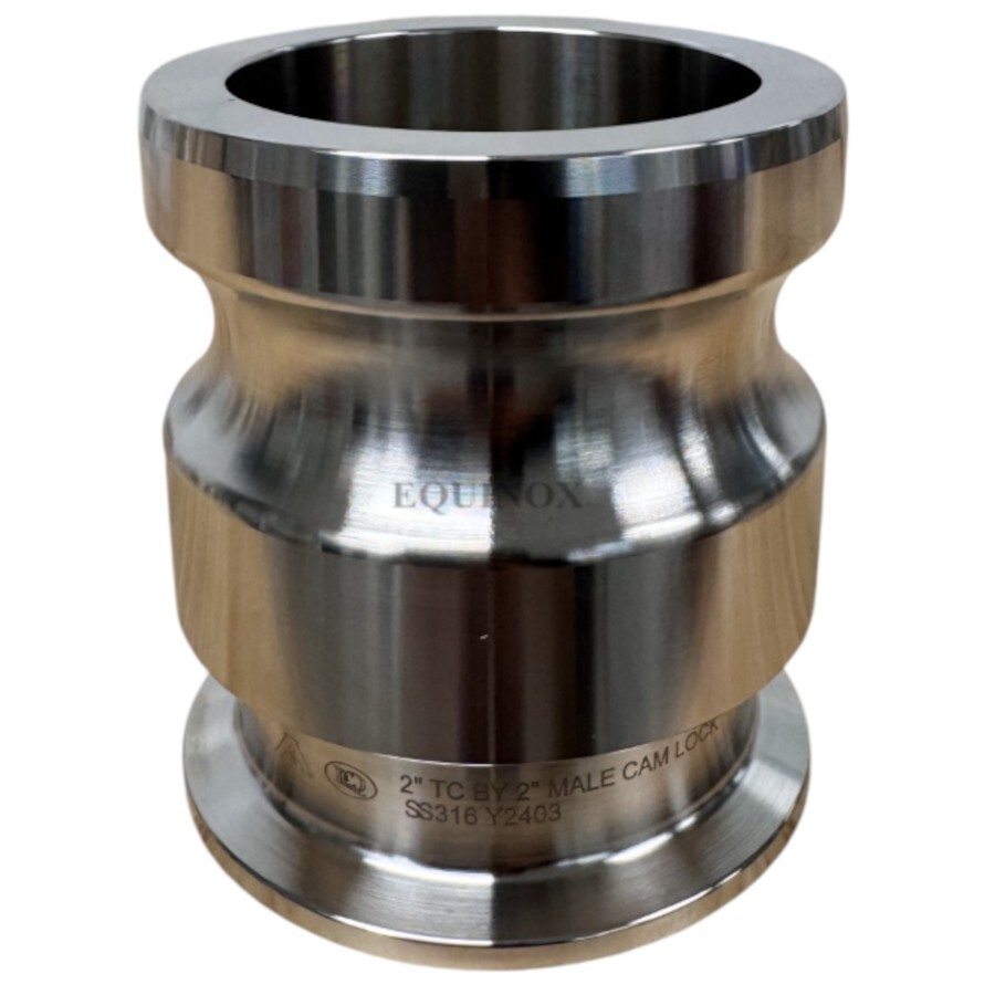 2" Tri Clamp Camlock male Stainless 316 Adapter Quick