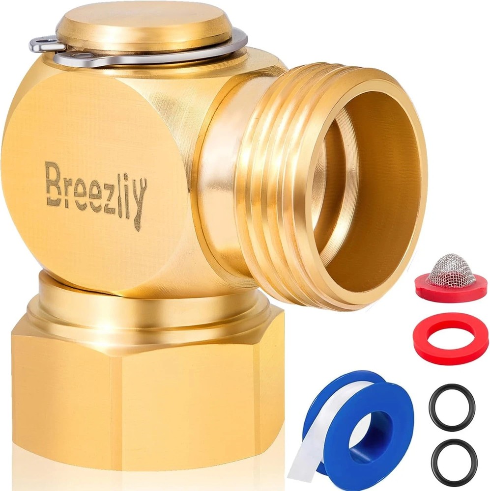 Garden Hose Swivel elbow Connector 90 Degree Solid Brass Pipe 1PC