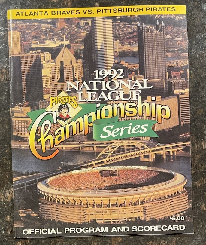 1992  NL Championship Series program  Pirates vs Braves  Three Rivers Stadium