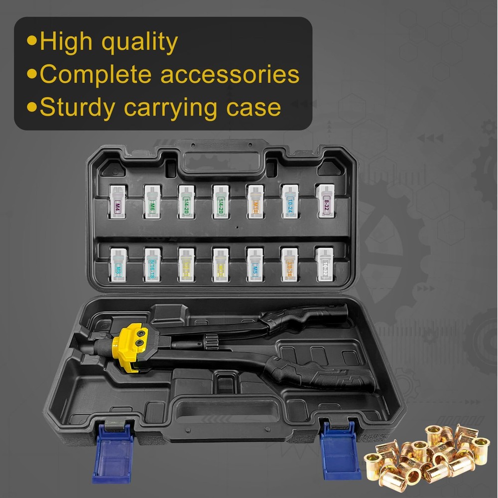 IMQUALI Rivet Nut Tool Kit, 16" Rivnut 16‘’ Tool, Black