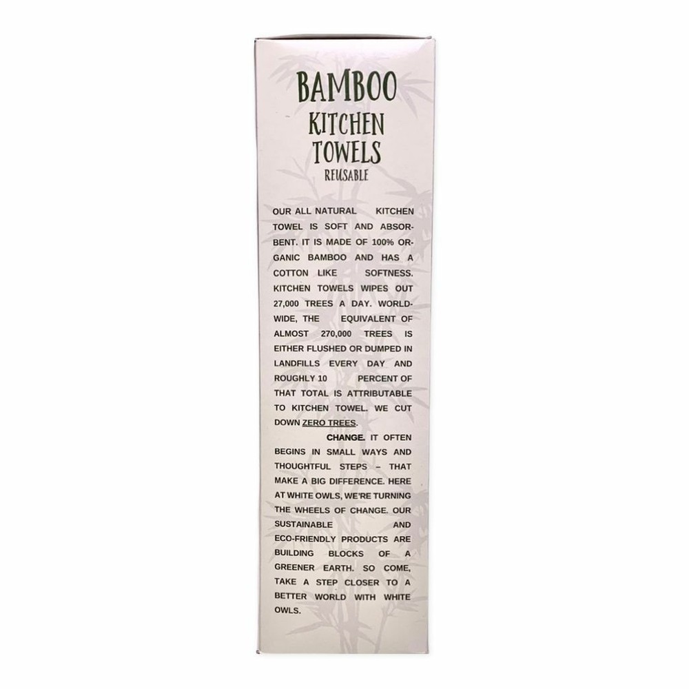 Soft, Strong, Durable, Absorbent Bamboo Kitchen Towel Rolls – Eco Friendly