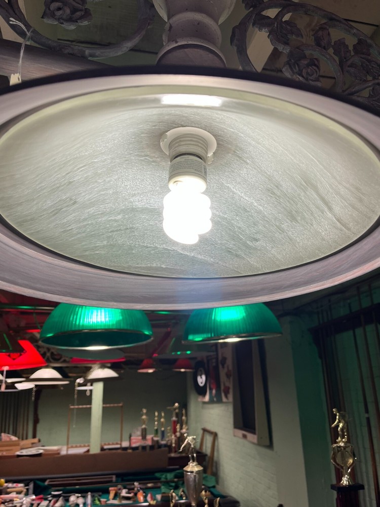 White Floral Design Pool Lights for Pool Table