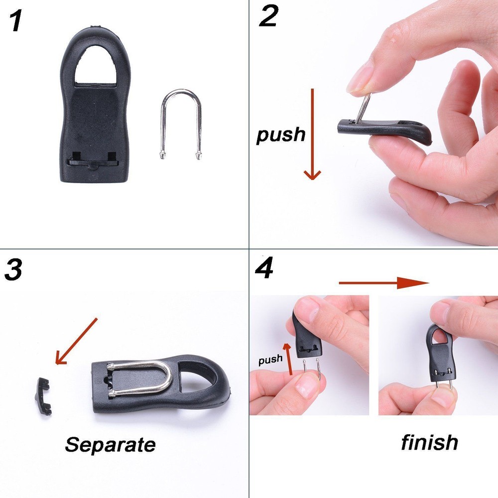 Zipper Fixer Repair Pull Tap Replacement Pants Luggage Boots Skirts