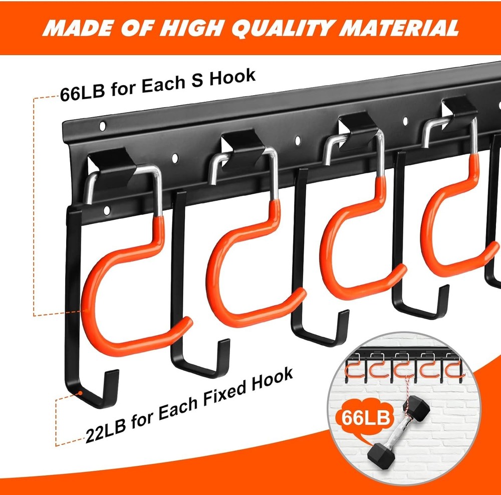 Adjustable 34'' Metal Tool Organizer - Effortless Wall-Mount Storage Solution