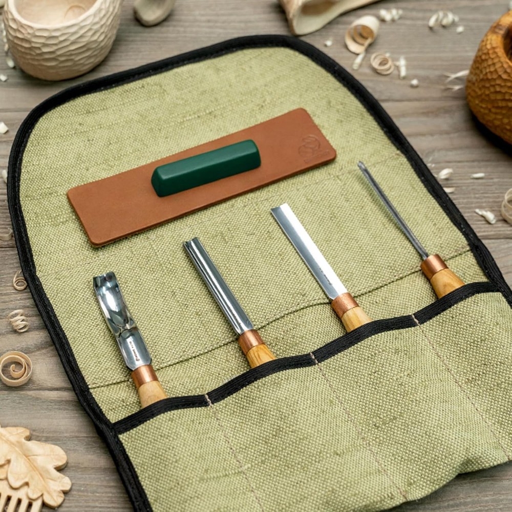 BeaverCraft Wood Carving Gouges Chisels Kit SC01 - Spoon Chisel Set