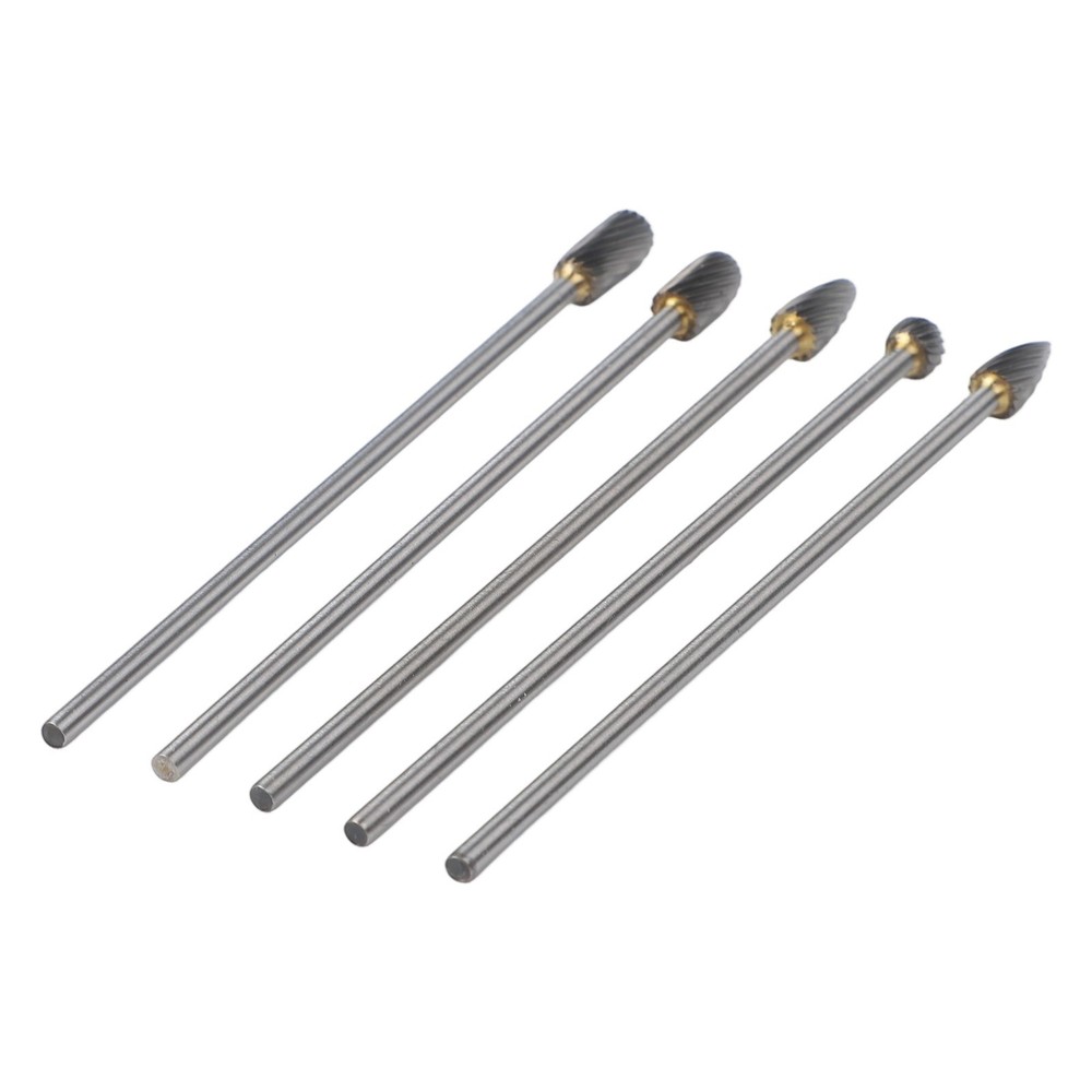 5pcs Solid Carbide Rotary Tools for Precision Work in Metal and Wood Projects