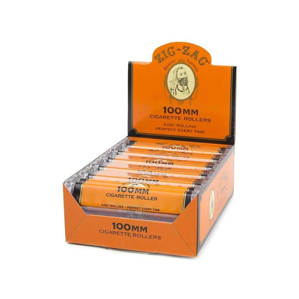 😎 FULL BOX ZIG-ZAG 100 MM CIGARETTE ROLLERS ORANGE 👀✨12 PACKS