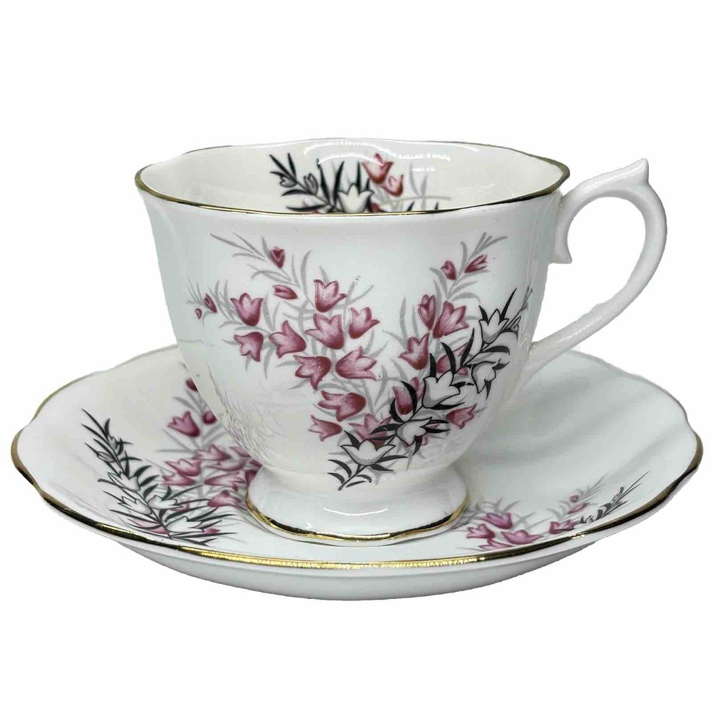 Royal Albert Tea Cup & Saucer Bone China Englan Matches The Pixie Pink Pattern