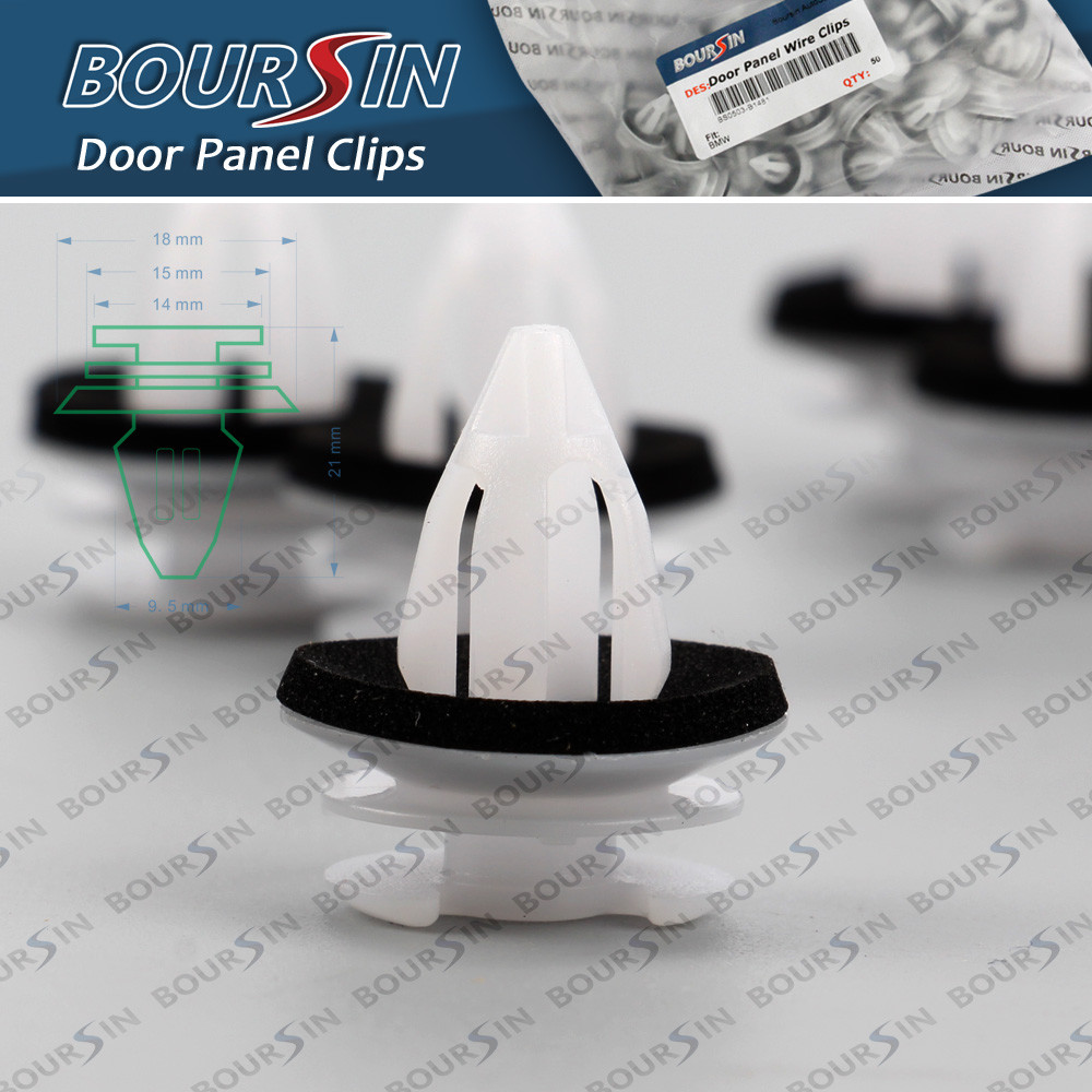 50x Door Trim Panel Clips For BMW E34 E36 E38 E39 E46 X5 M3 M5 - With Seal Ring