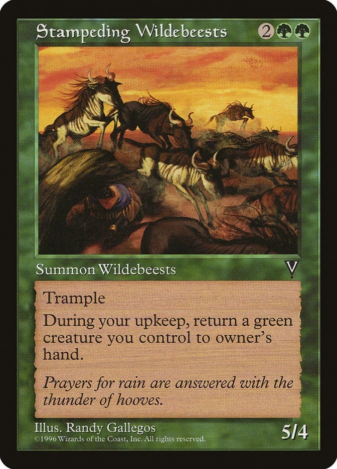Stampeding Wildebeests Visions N/A MTG MP
