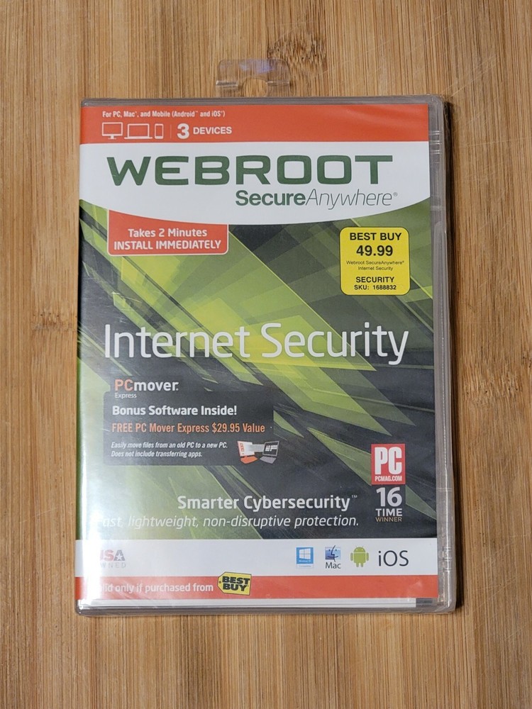Webroot SecureAnywhere Internet Security - Full Version for Windows & Mac WBR00…