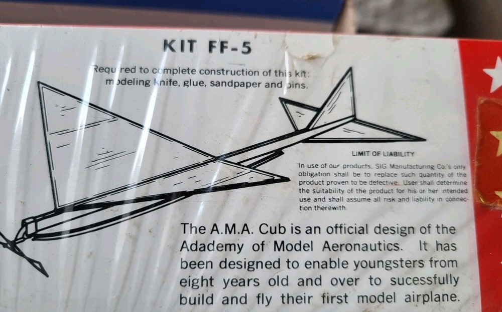 SIG AMA CUB (2) RUBBER-POWERED AIRPLANES KIT FF-5