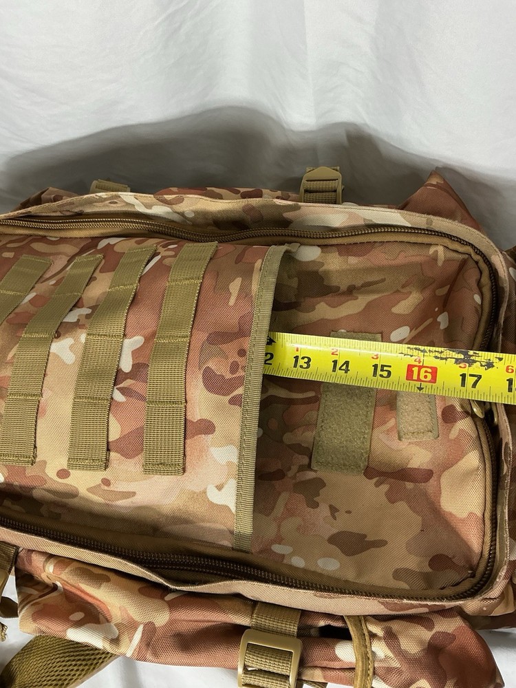XL Camo Tactical Backpack With Rifle Storage Pouch