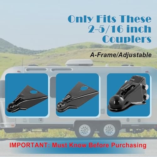 Trailer Lock, Heavy Duty Trailer Ball Lock Fits 2 5/16-Inch With Handle