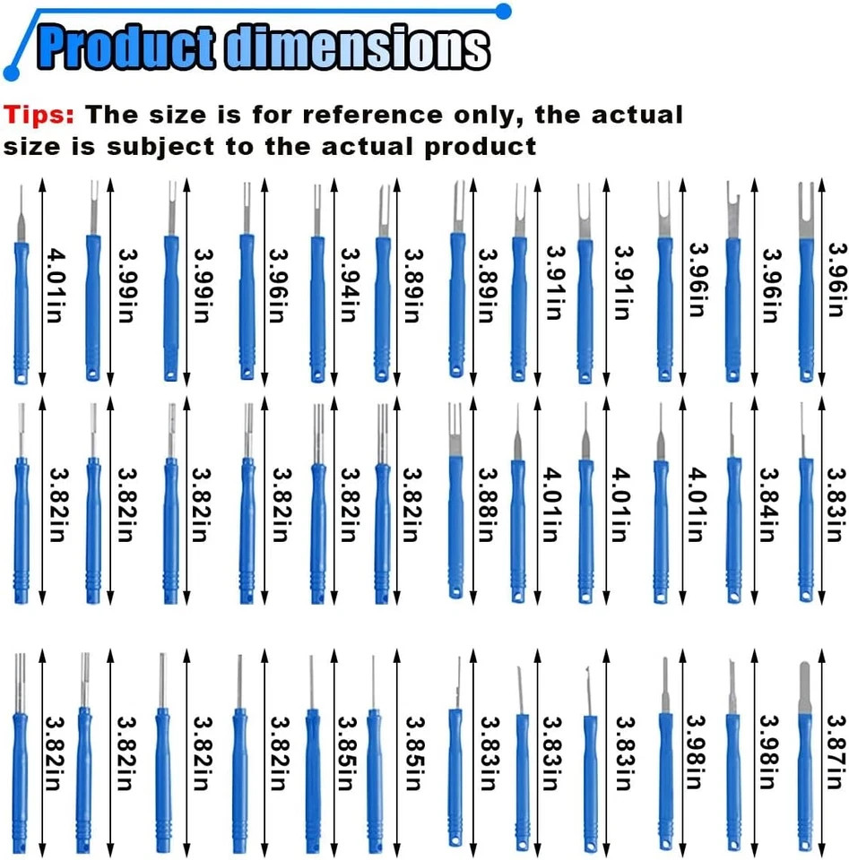 36PCS Terminal Removal Tool Kit, Wire Connector Pin Extraction Tool, Electrical