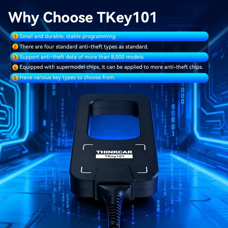 THINKCAR TKEY101 Car kёy Programmer with 6 Unit Remote Keys For THINKSCAN 689BT