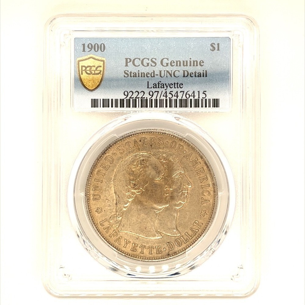 1900 LAFAYETTE Commemorative Silver Dollar Full Mint LUSTER UNC Detail