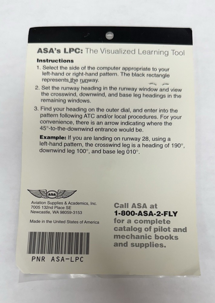 NEW ASA LANDING PATTERN COMPUTER, A VISUAL LEARNING TOOL p/n ASA-LPC