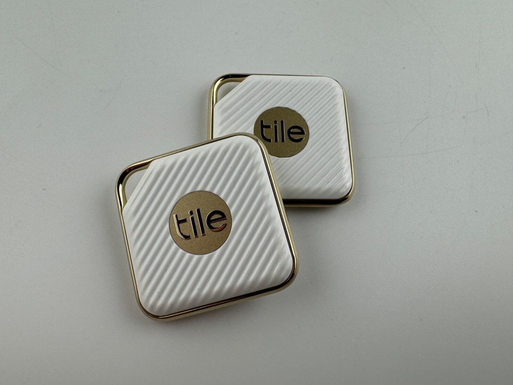 [2-PACK] TILE STYLE PRO SERIES BLUETOOTH TRACKER FINDER - WHITE/GOLD [EC-11002]