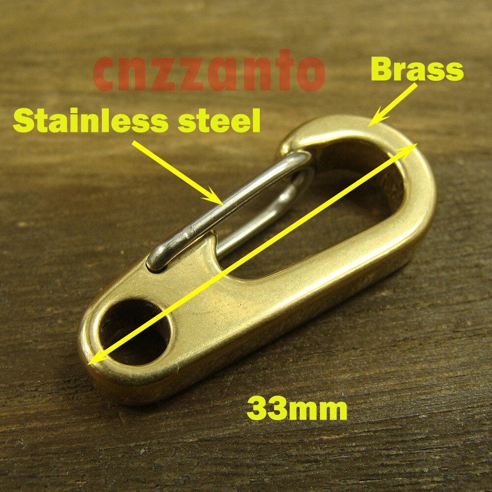 8pcs 33mm Brass Quick Link Carabiner Spring Snap Hook Clip Paragliding KC100