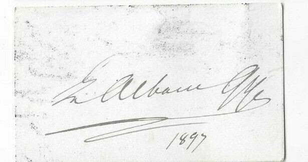 Emma Albani Signed Card 1897 / Autographed Opera Singer