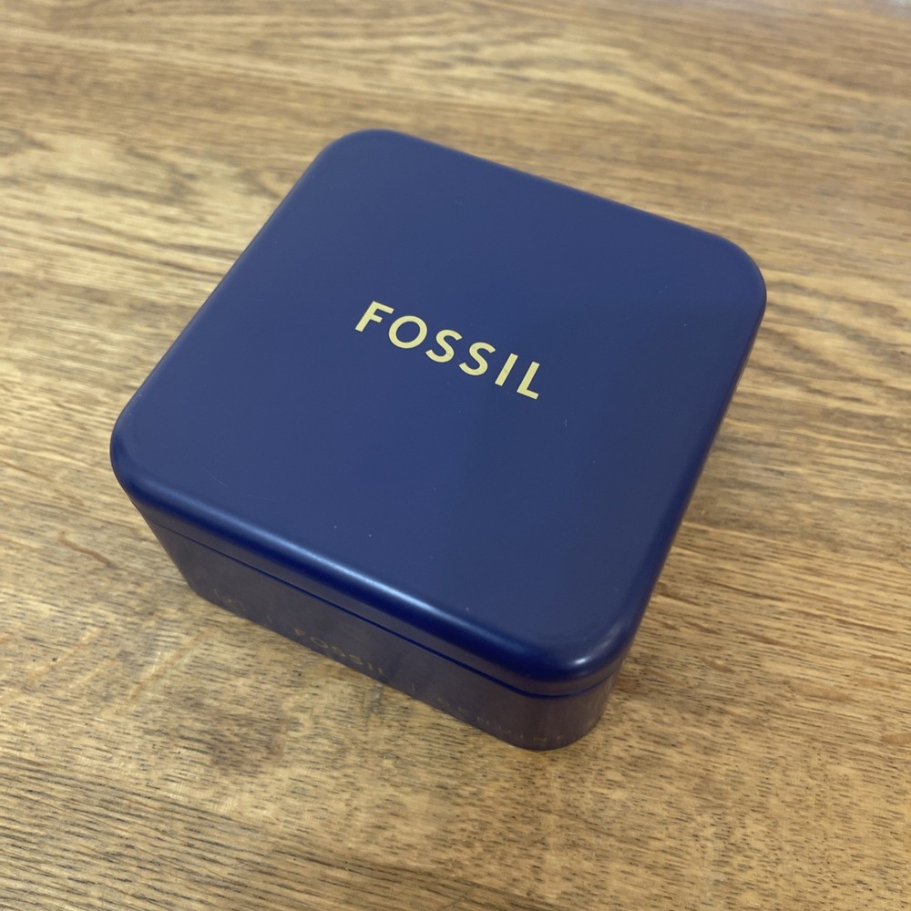Fossil Gift Tin and Bag Blue