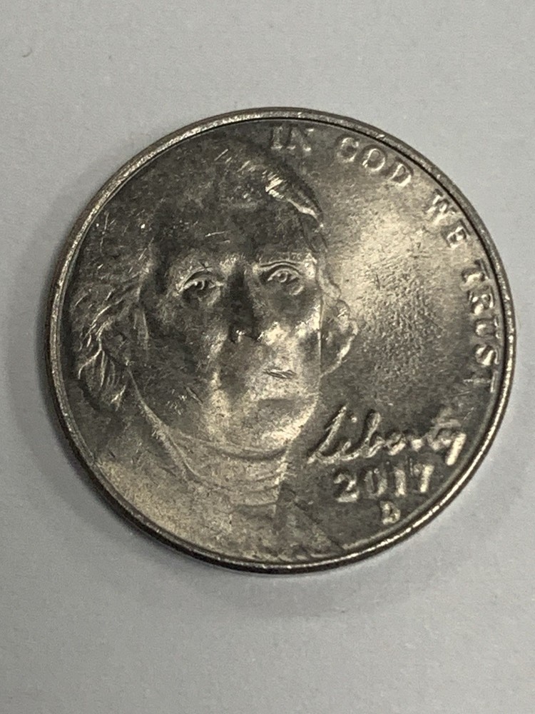 2017 D Jefferson Nickel, Improperly Annealed/Grease strike