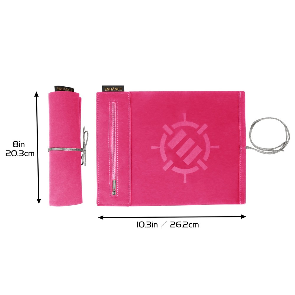 ENHANCE Roll on a Scroll™ Dice Rolling Mat & 12pc 6 Sided Dice Set