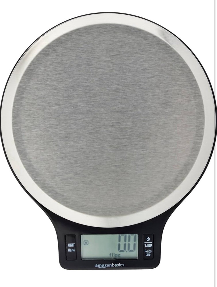 Amazon Basics Digital Kitchen Scale – LCD Display, Accurate, Batteries Included