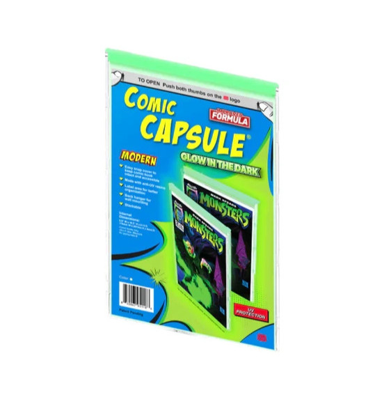 10 Glow-in-the-Dark Comic Capsule Modern Comic Storage Case Comic Book Protector