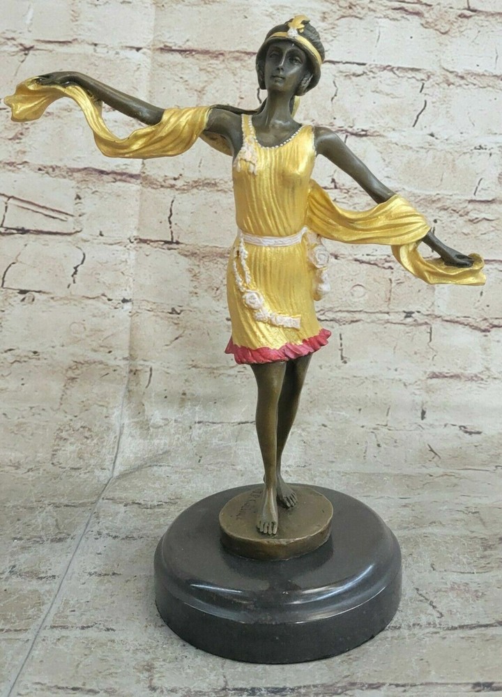 100% Solid Bronze Sculpture After Claude Mirval Lost Wax Method Sclpture Artwork